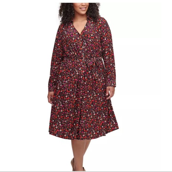 Tommy Hilfiger Dresses & Skirts - Tommy Hilfiger Ditsy Floral-Print Shirtdress